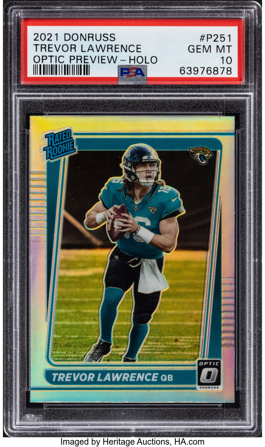 2021 Panini Donruss Trevor Lawrence (Optic Preview-Holo) #P251 PSA Gem Mint 10