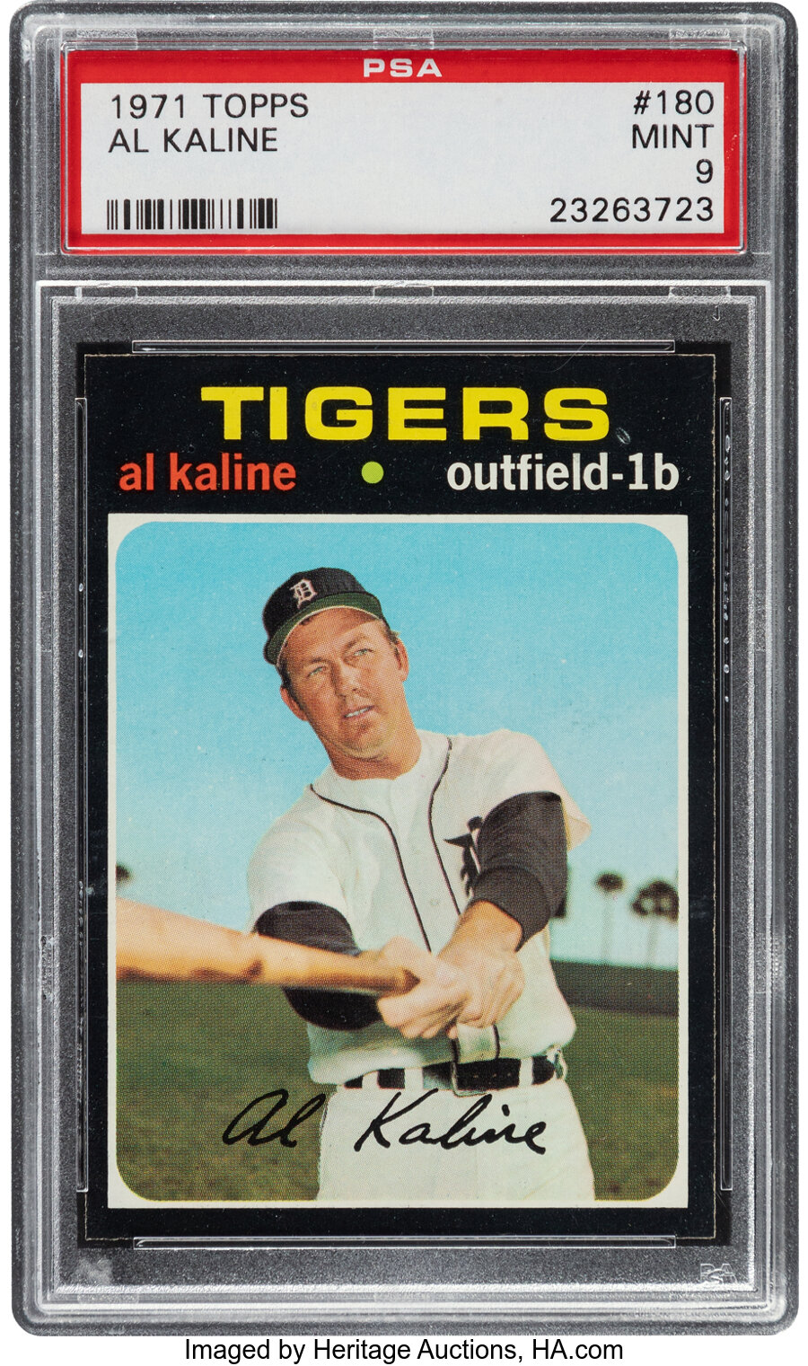 1971 Topps Al Kaline #180 PSA Mint 9 - Only One Higher!