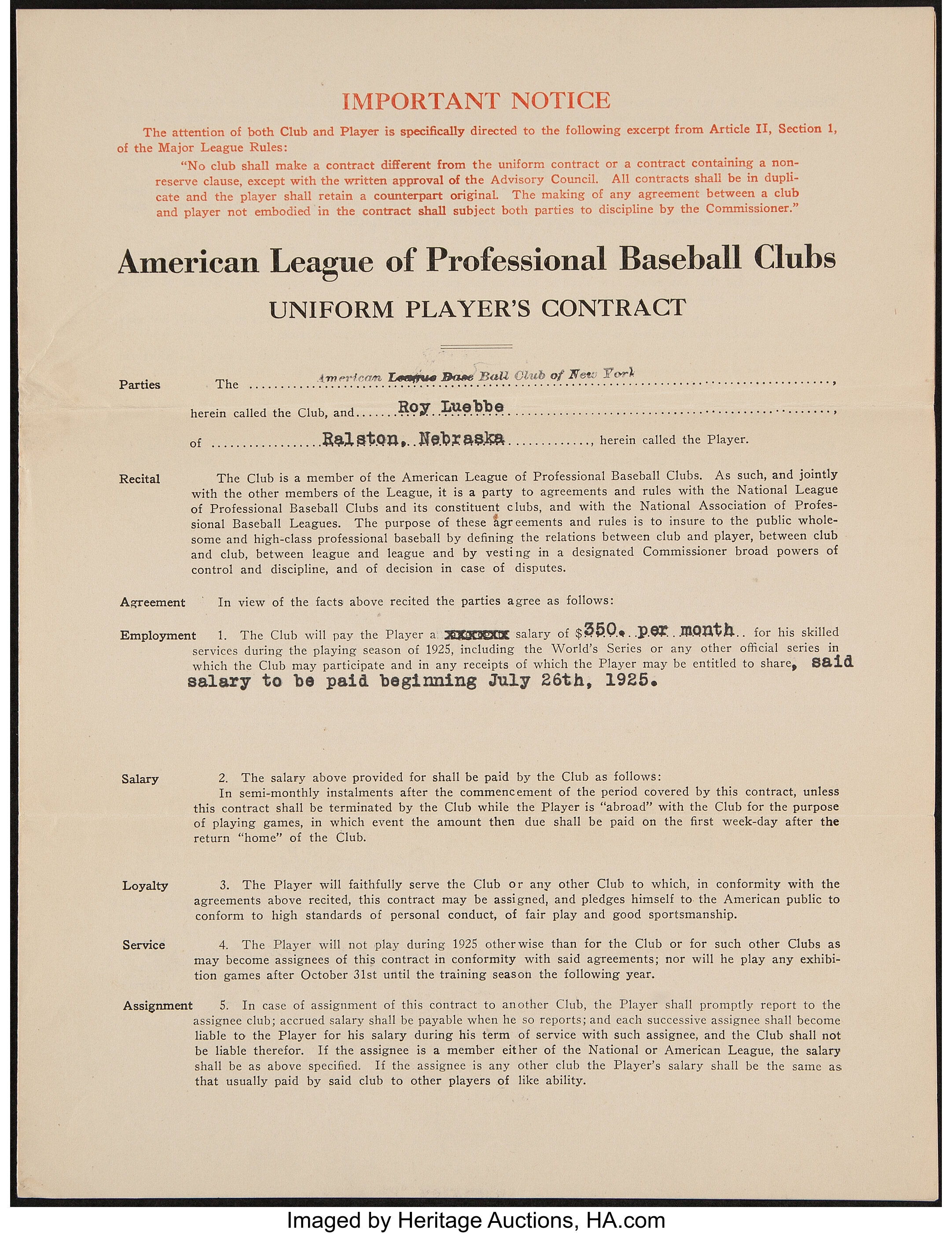 Minor League Baseball Contract Salary