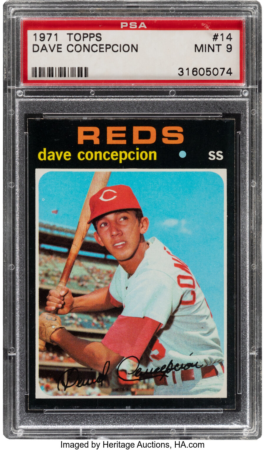 1971 Topps Dave Concepcion Rookie #14 PSA Mint 9 - None Higher!