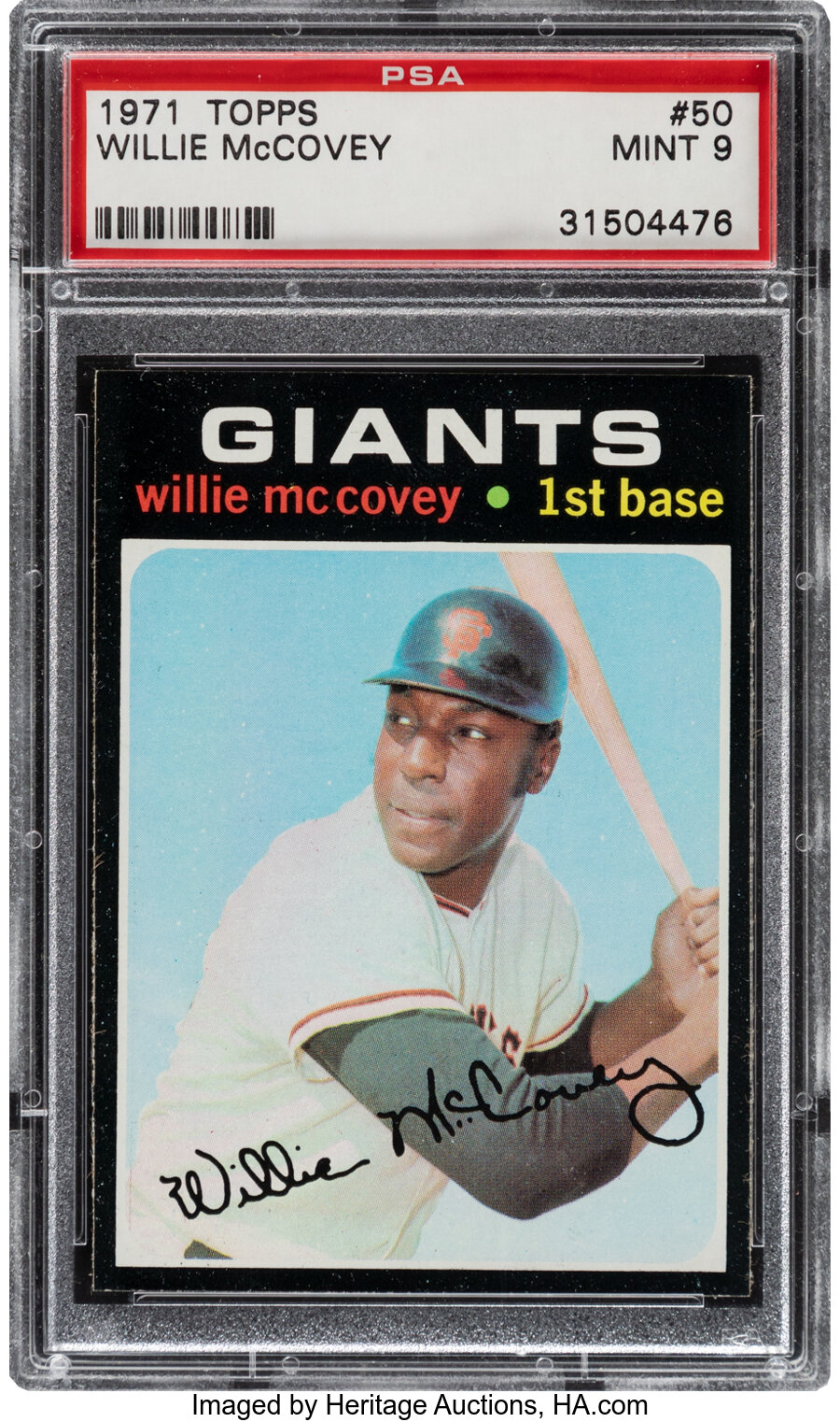 1971 Topps Willie McCovey #50 PSA Mint 9 - None Higher!