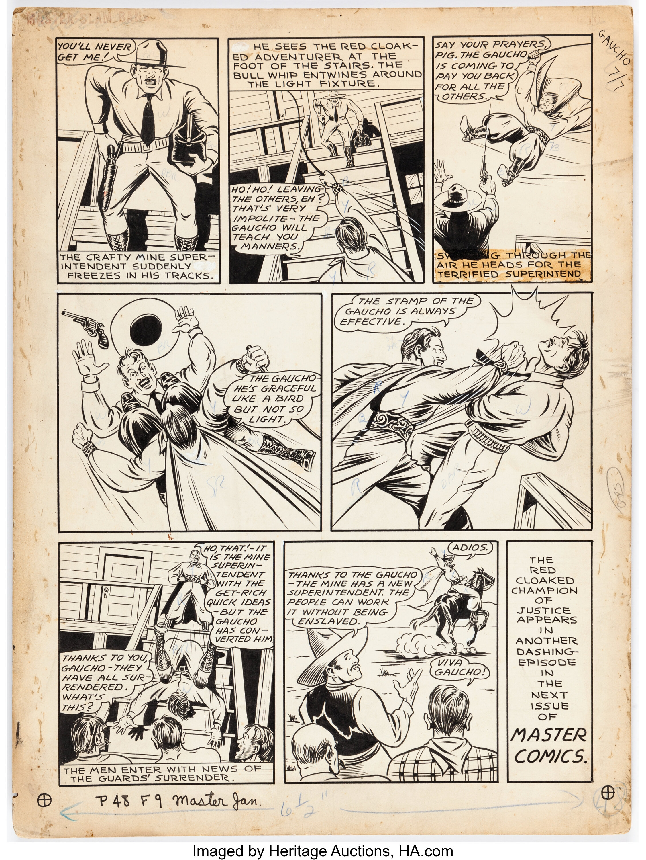 Harry Anderson Master Comics #10 Story Page 7 Original Art | Lot #49003 ...