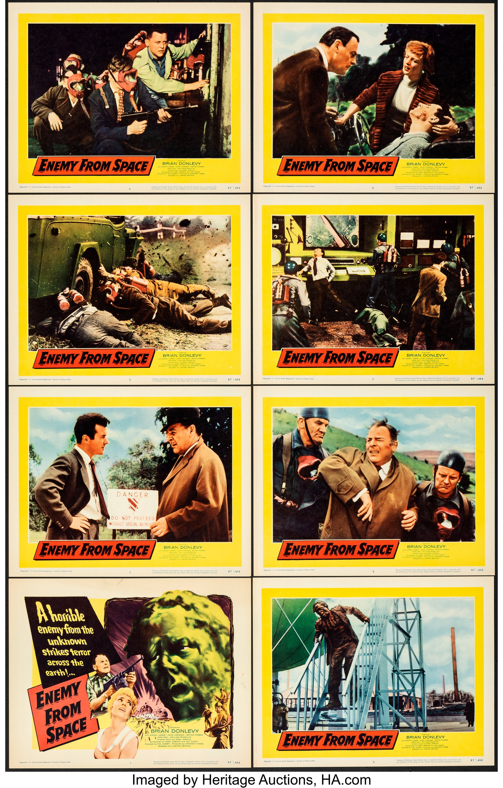 Enemy from Space (United Artists, 1957). Very Fine+. Lobby Card Set ...