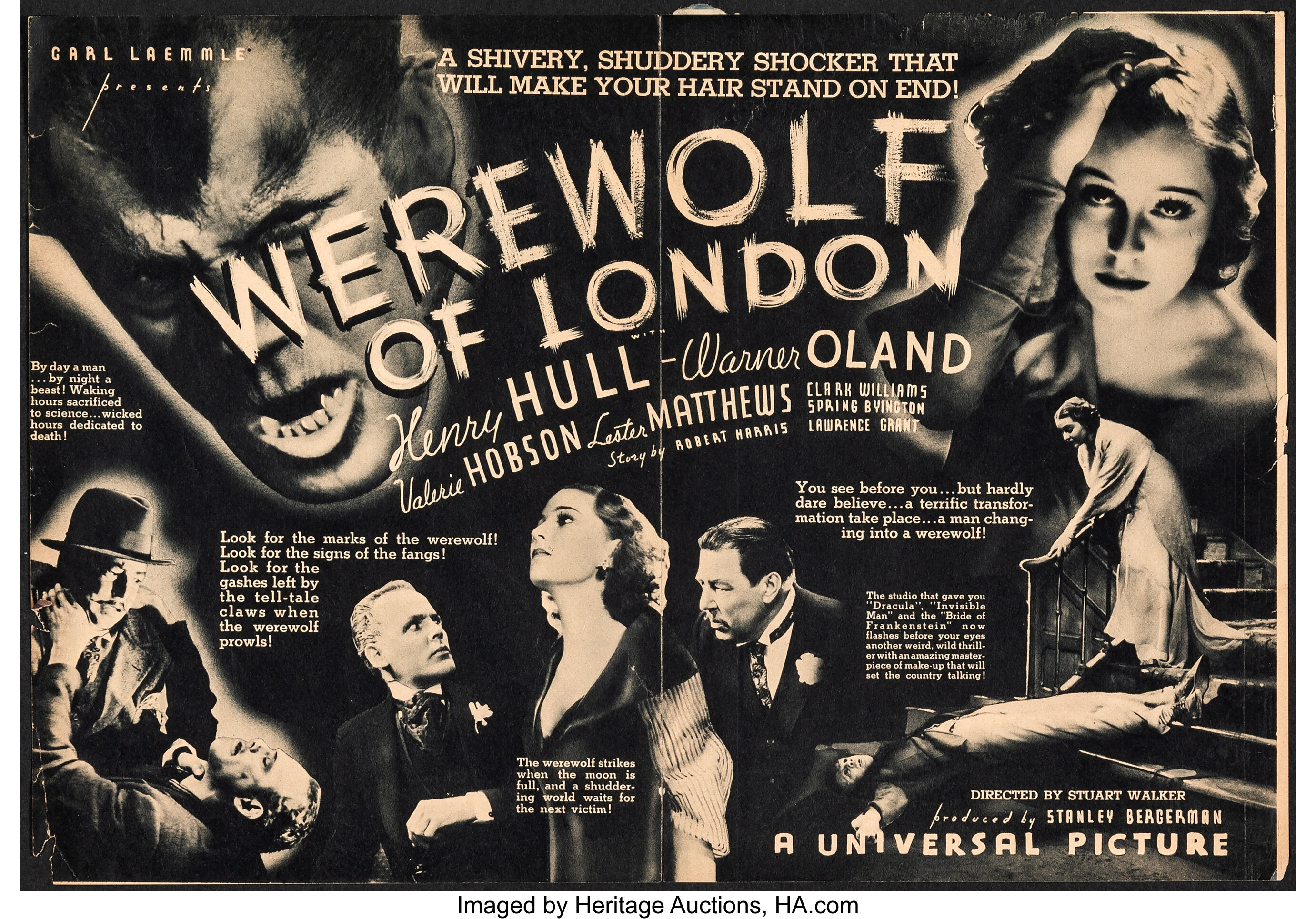 Werewolf of London (Universal, 1935). Fine+. Herald (2 Pages, 9.75 ...