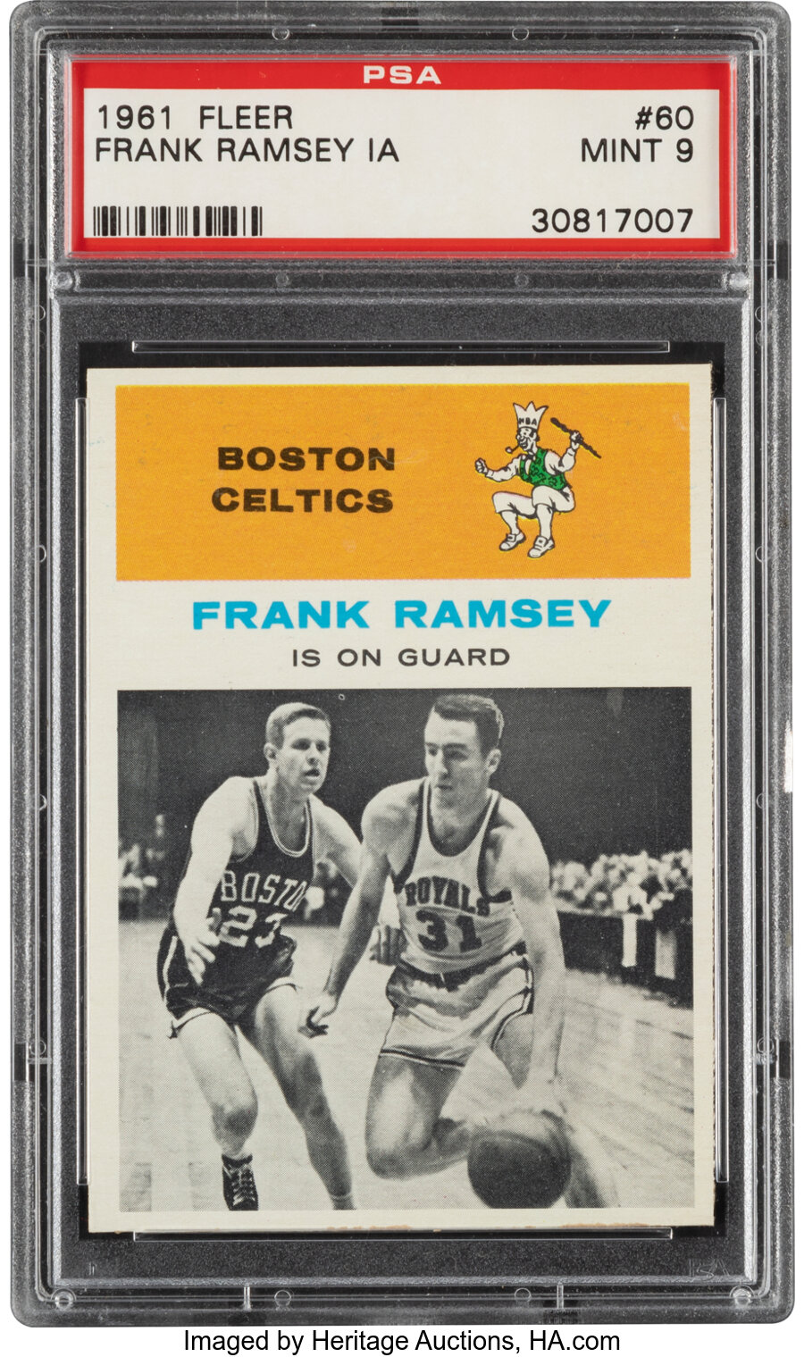 1961 Fleer Frank Ramsey (In Action) #60 PSA Mint 9 - Only One Higher!