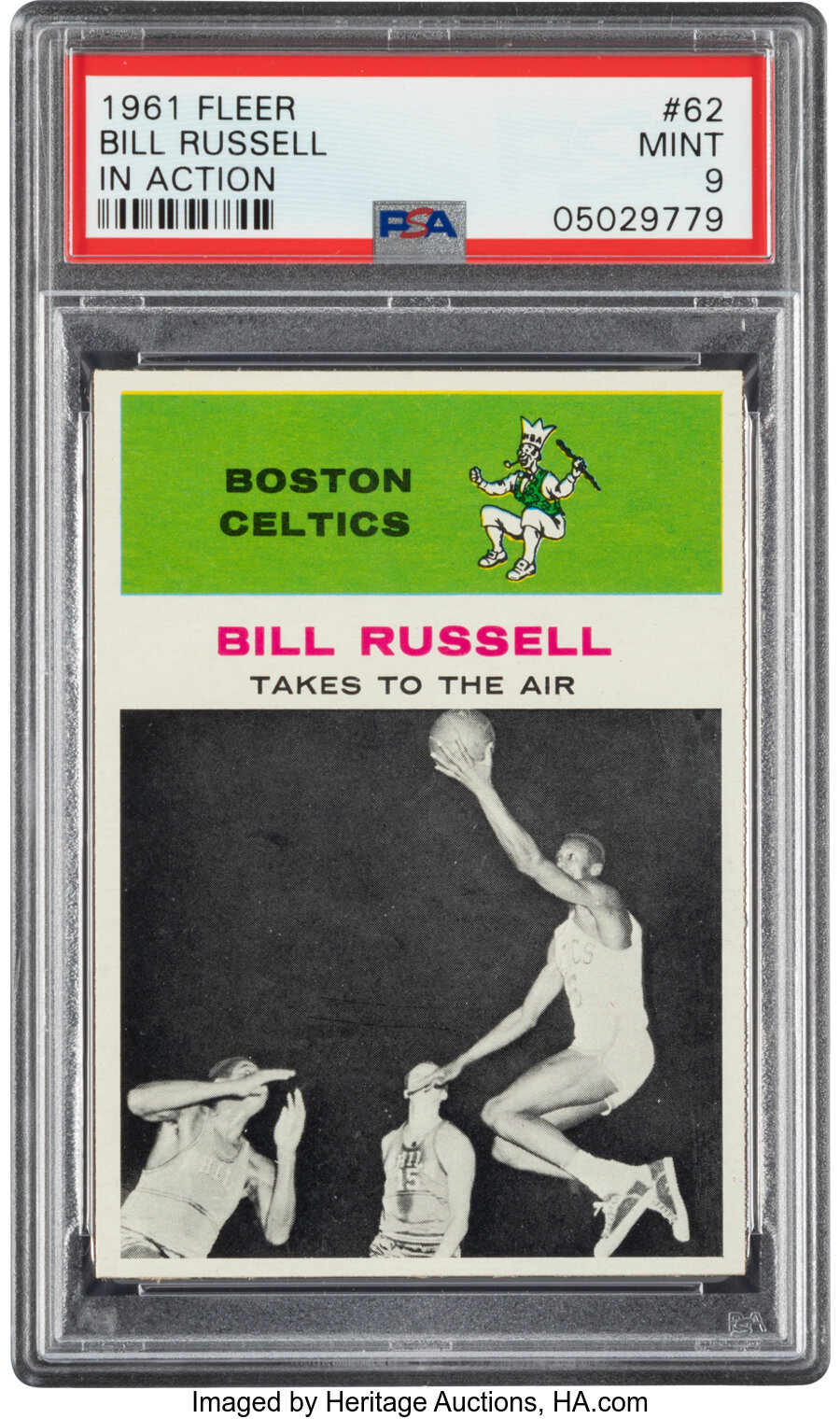 1961 Fleer Bill Russell (In Action) #62 PSA Mint 9 - None Higher!