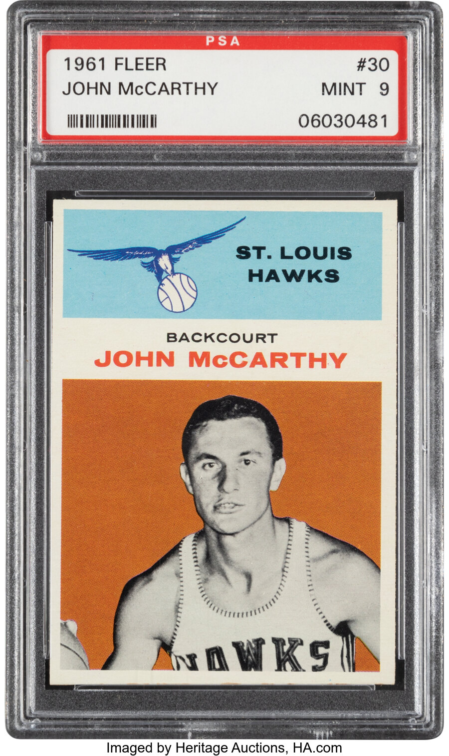 1961 Fleer John McCarthy #30 PSA Mint 9 - Only Two Higher!