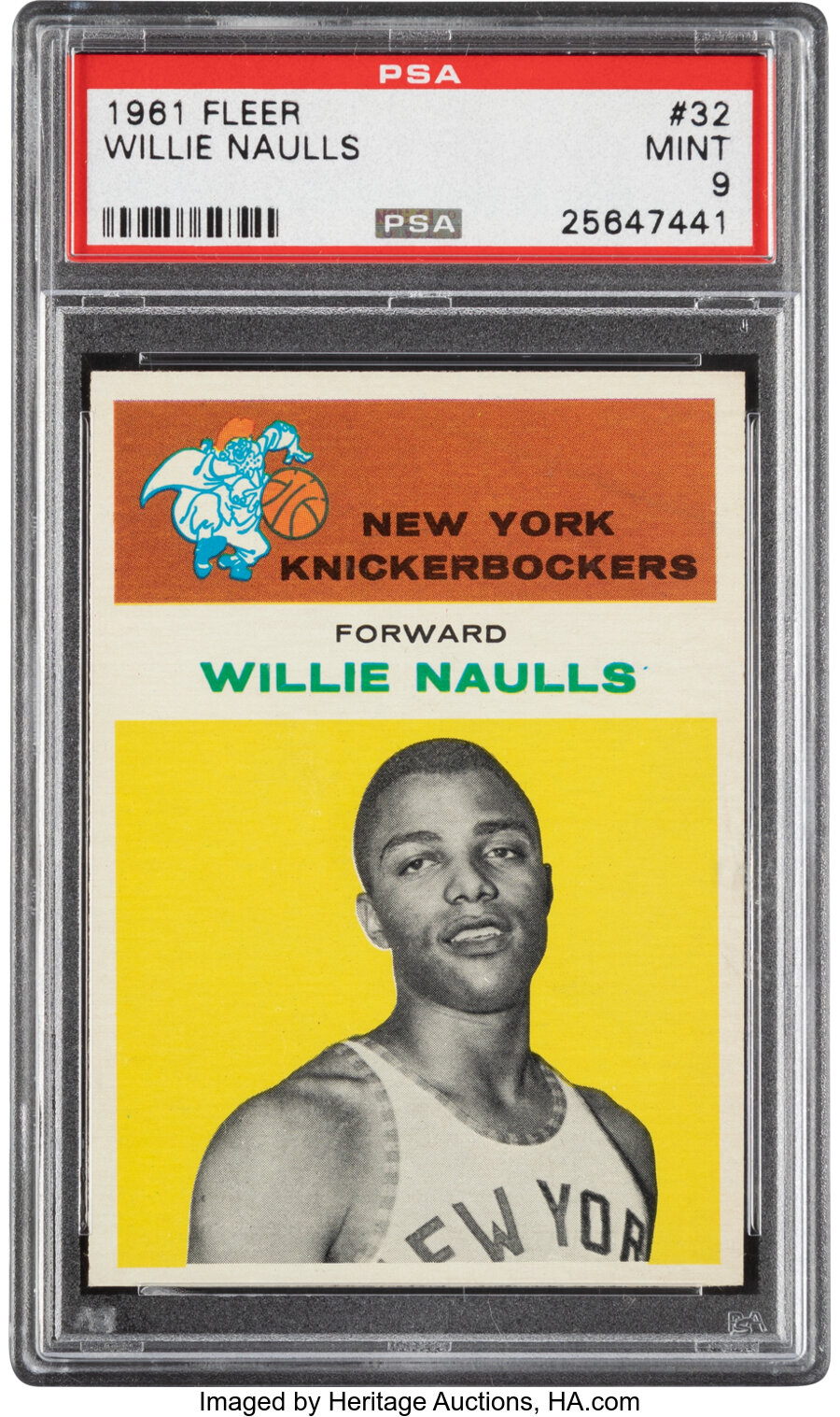 1961 Fleer Willie Naulls #32 PSA Mint 9 - Only Two Higher!