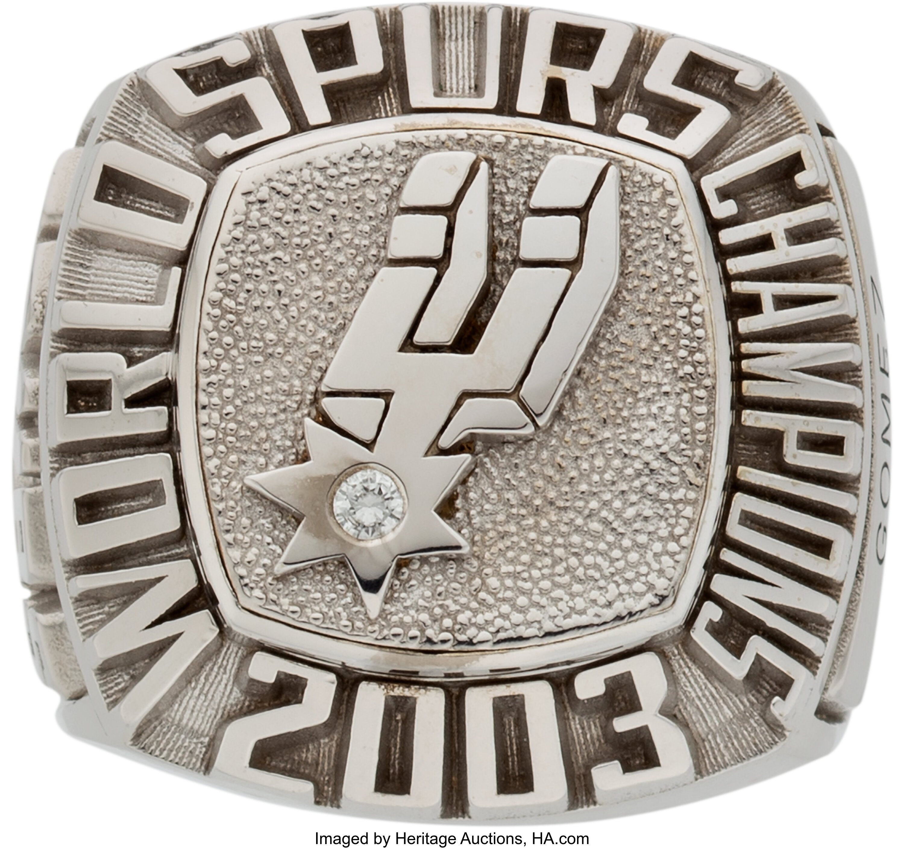 2003 San Antonio Spurs NBA Championship Ring.... Basketball | Lot ...