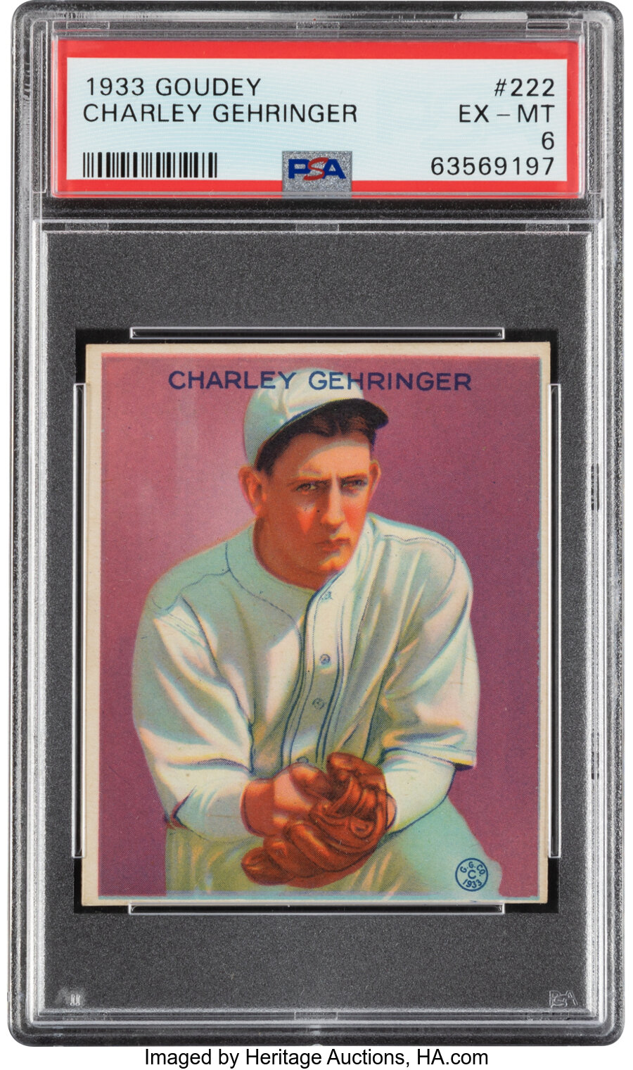 1933 Goudey Charley Gehringer #222 PSA EX-MT 6