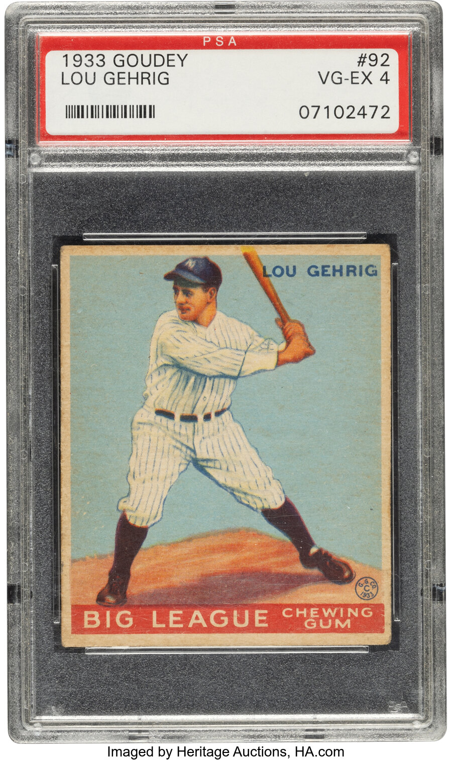 1933 Goudey Lou Gehrig #92 PSA VG-EX 4