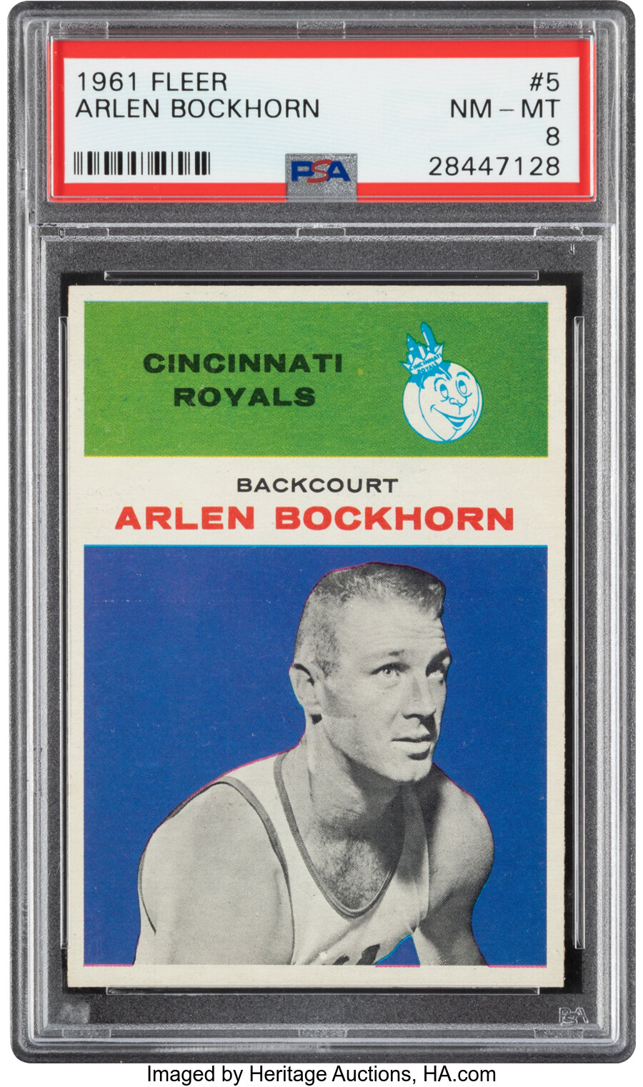 1961 Fleer Arlen Bockhorn #5 PSA NM-MT 8