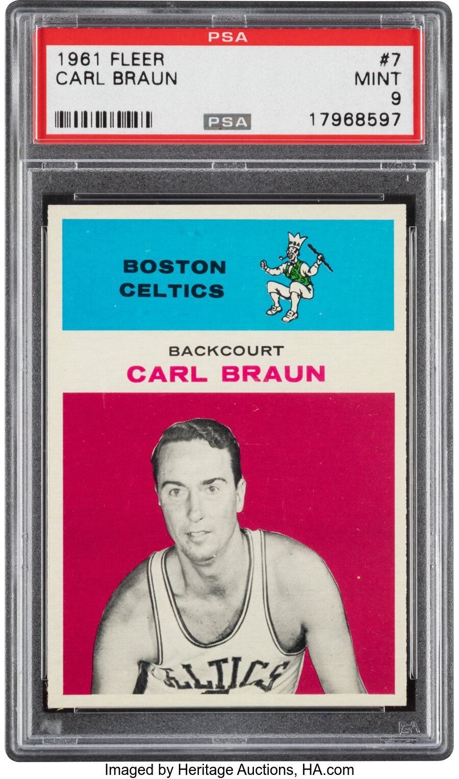 1961 Fleer Carl Braun #7 PSA Mint 9 - Only Three Higher!