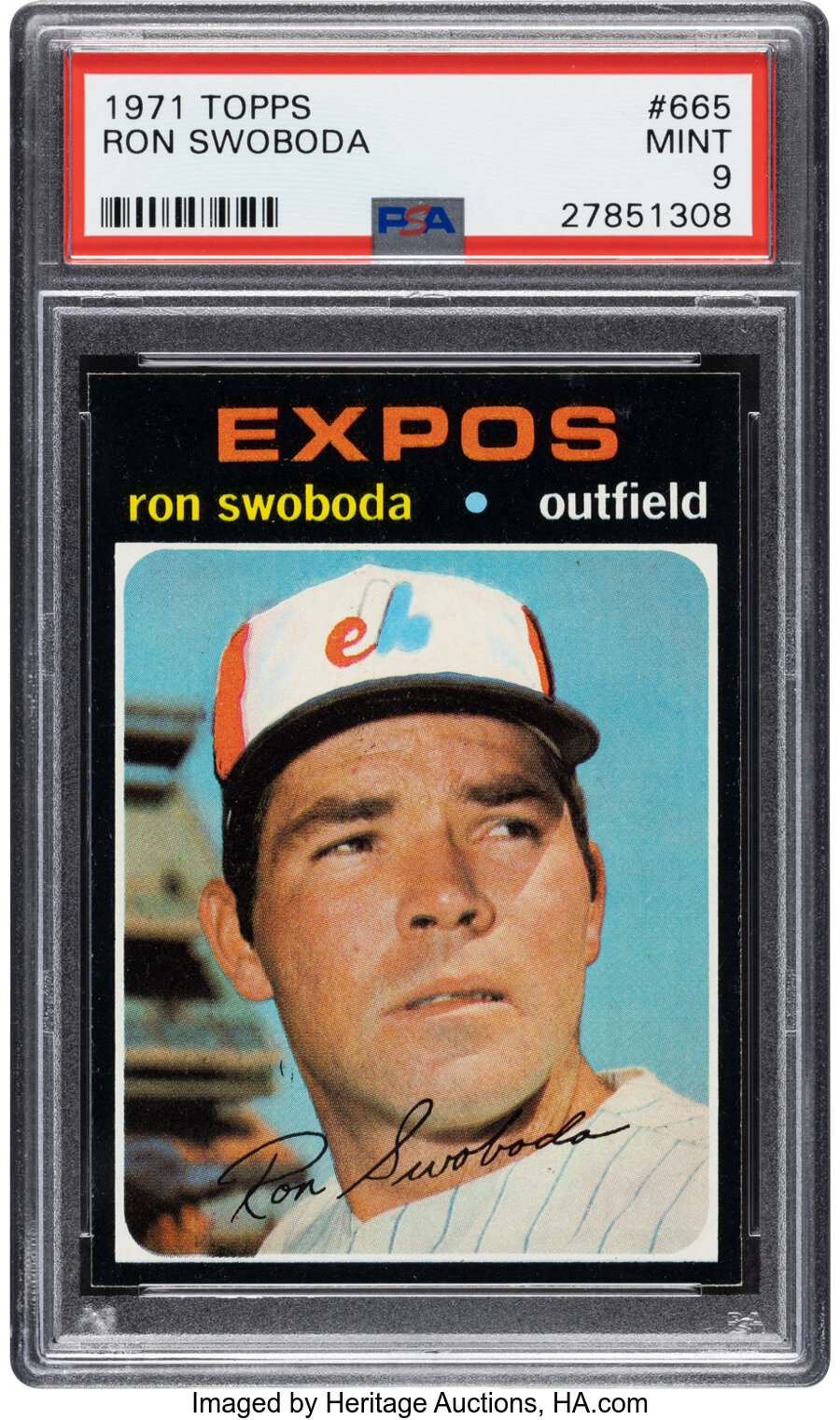 1971 Topps Ron Swoboda #665 PSA Mint 9 - None Higher!