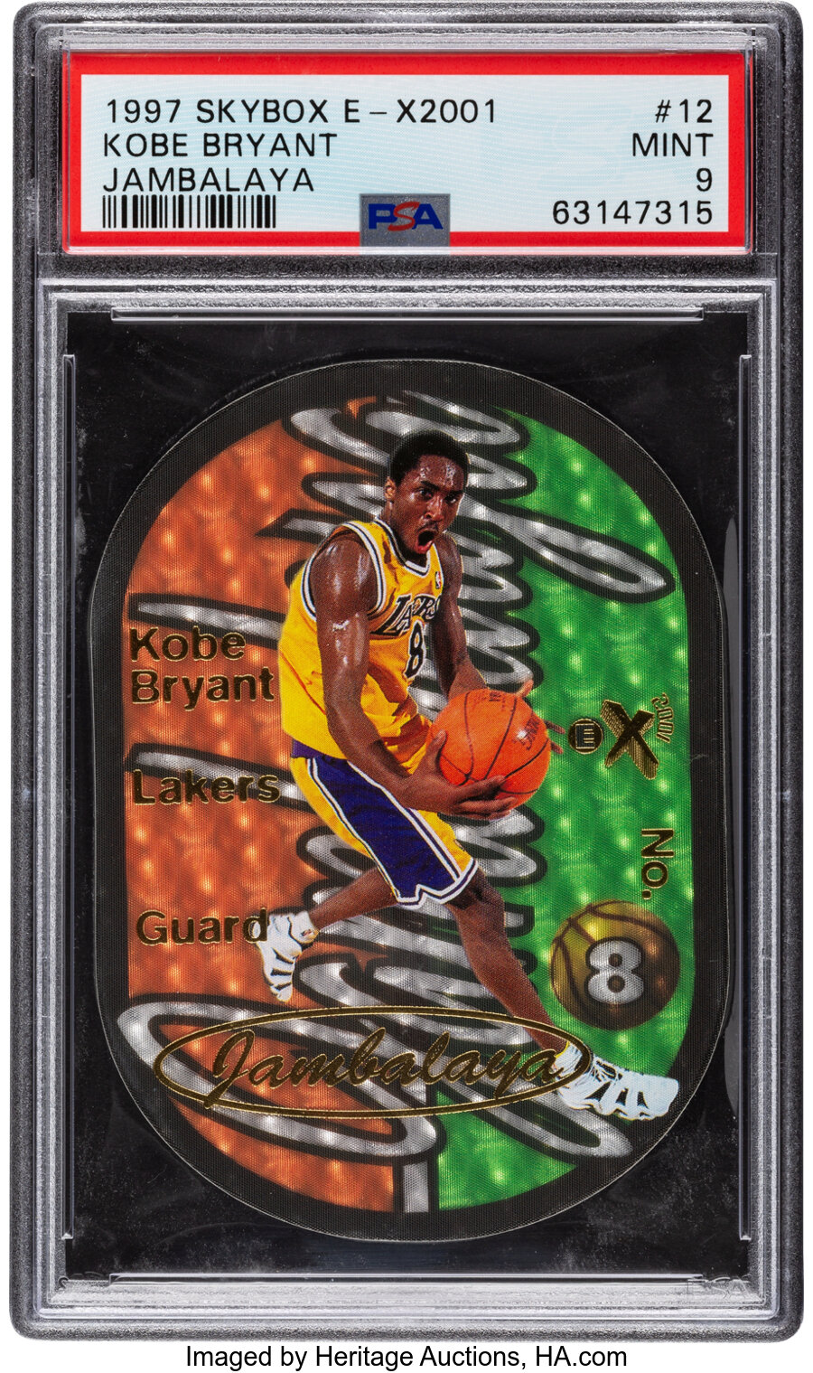 1997 Skybox E-X2001 Kobe Bryant (Jambalaya) #12 PSA Mint 9