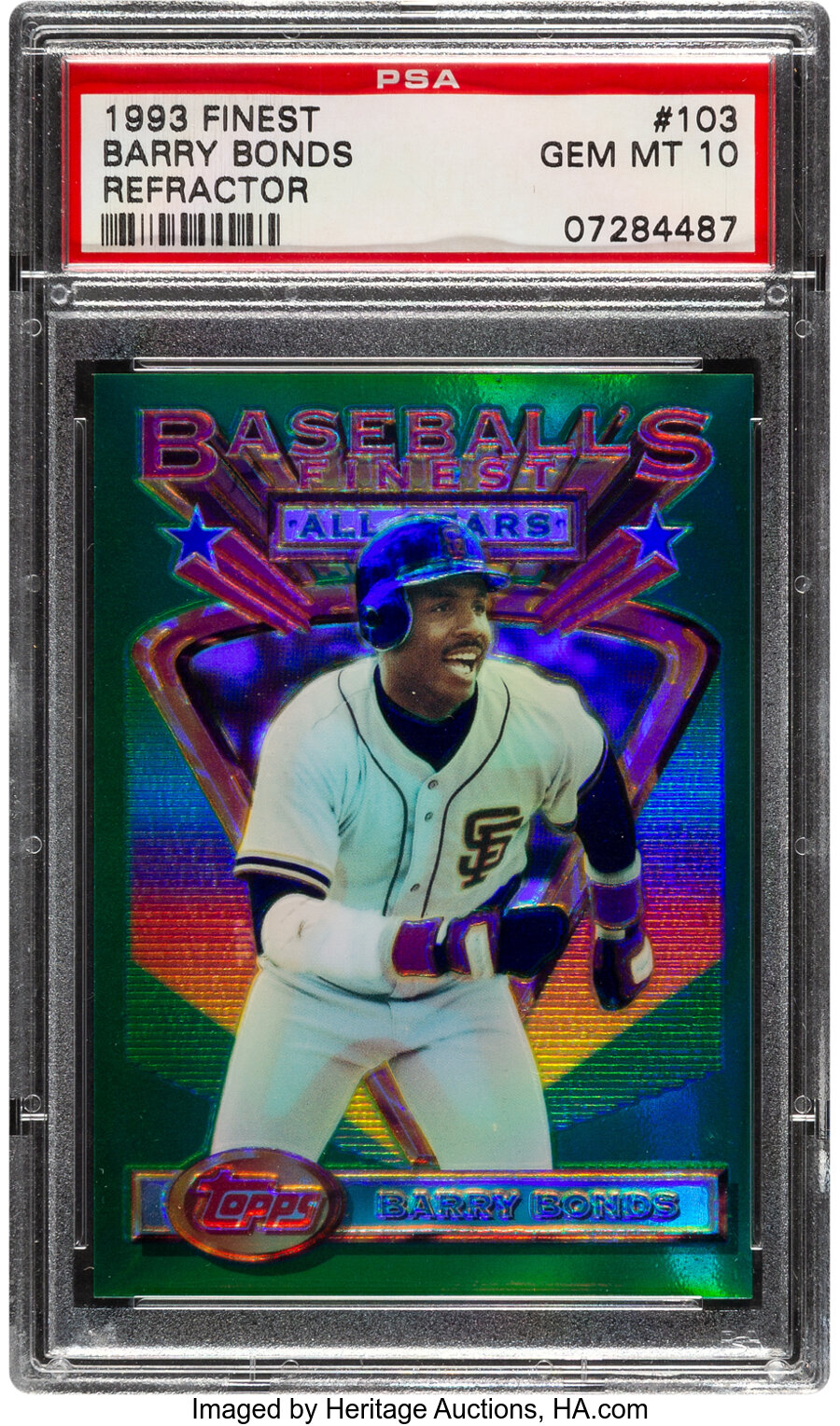 1993 Topps Finest Barry Bonds (Refractor) #103 PSA Gem Mint 10