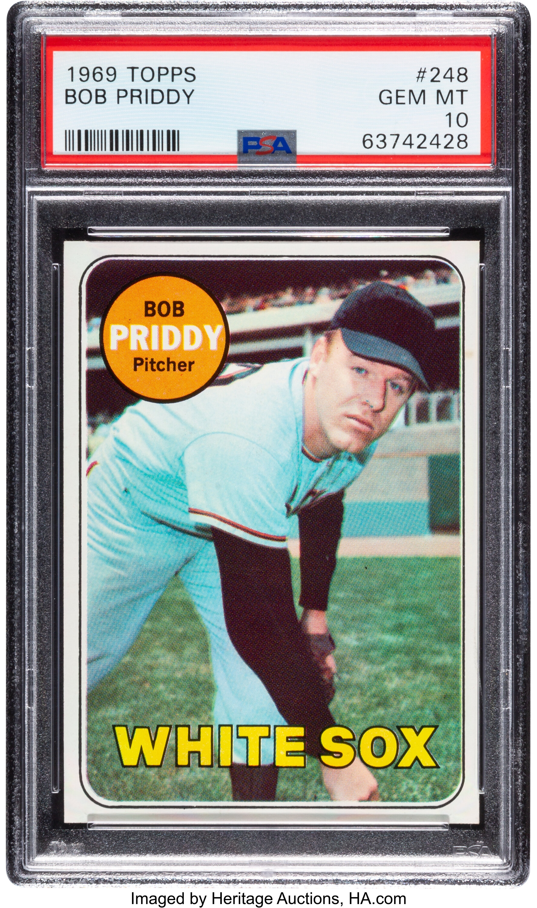 1969 Topps Bob Priddy #248 PSA Gem Mint 10 - Pop Two ... Baseball | Lot ...