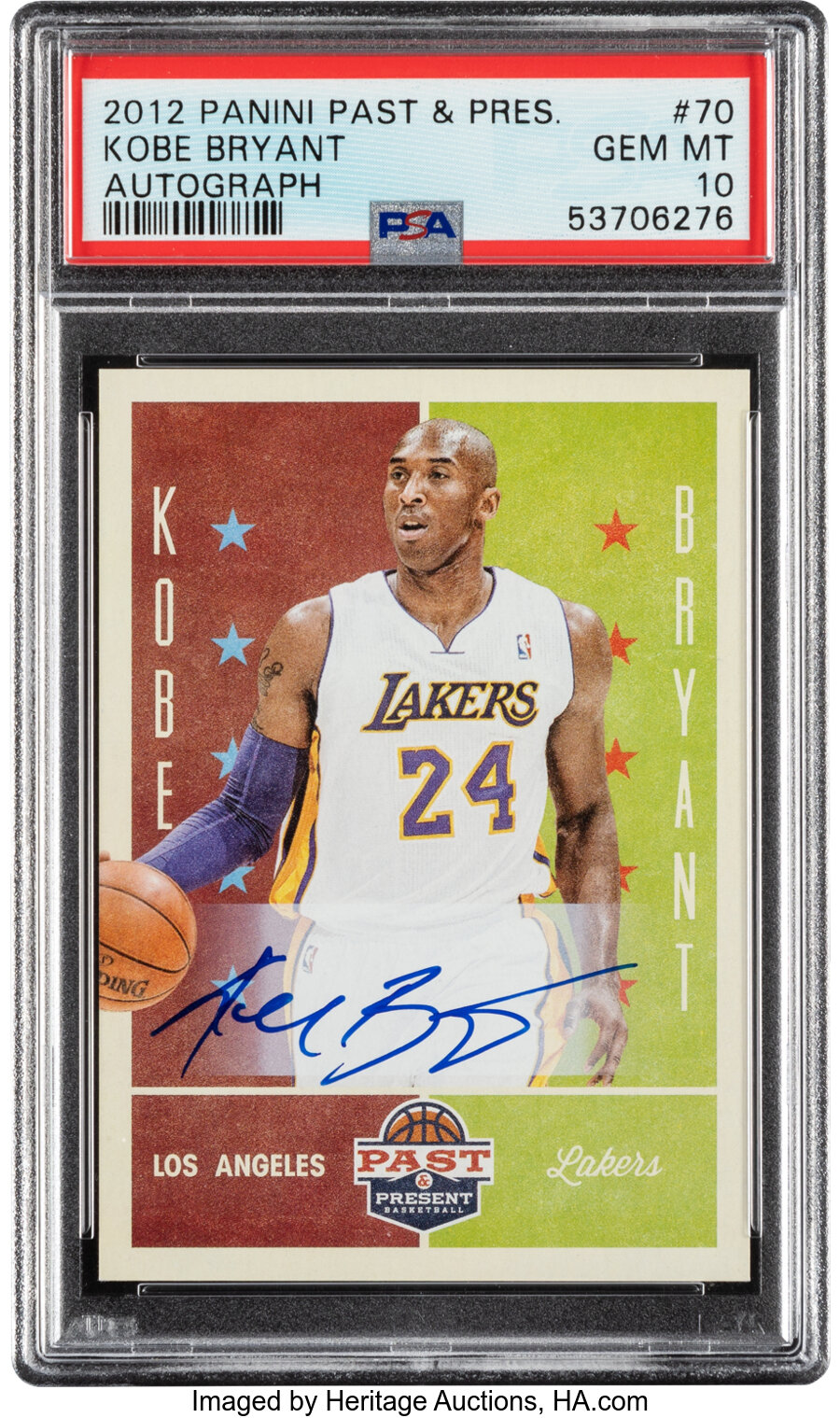 2012 Panini Past & Present Kobe Bryant (Signatures) #70 PSA Gem Mint 10