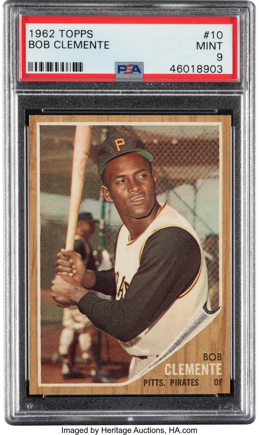 1962 Topps Roberto Clemente #10 PSA Mint 9 - Only One Higher