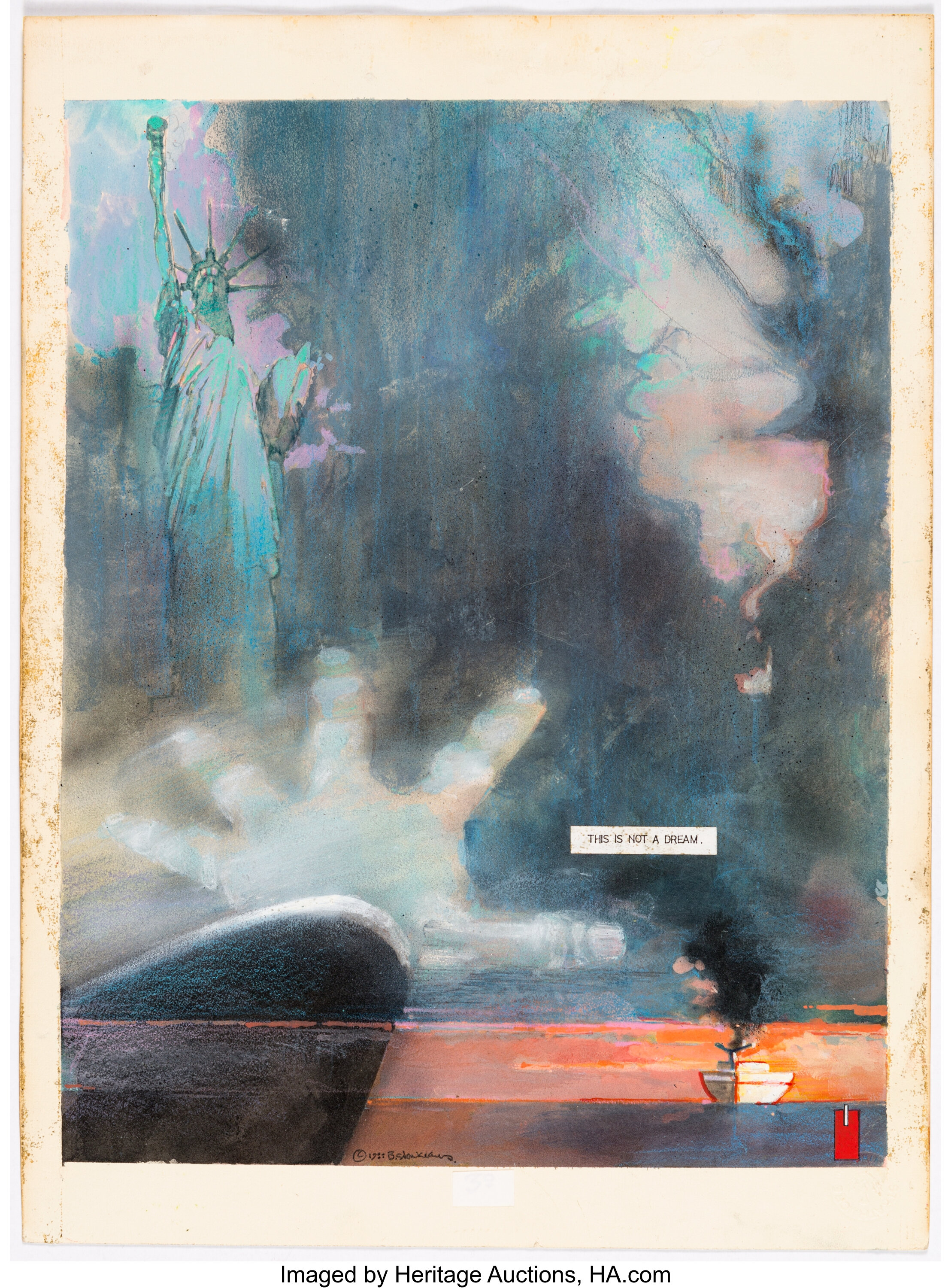 Bill Sienkiewicz Brought To Light Splash Page 30 Original Art 