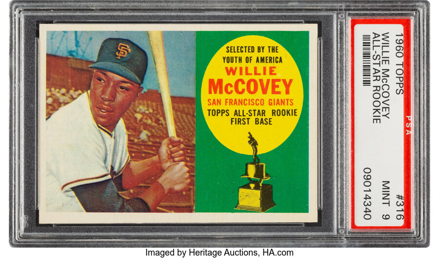 1960 Topps Willie McCovey Rookie #316 PSA Mint 9 - None Higher