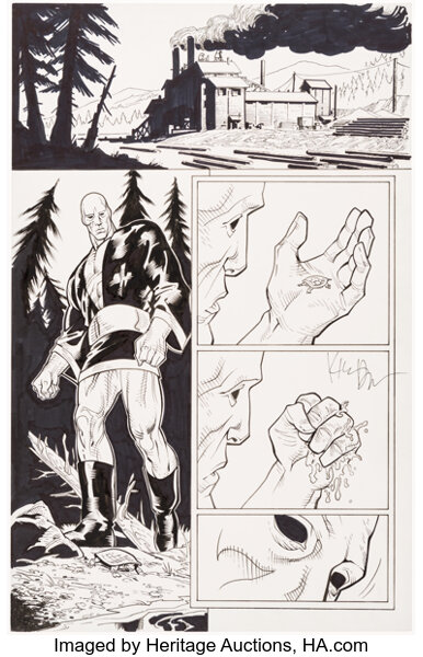 Original Comic Art:Story Page, Kieron Dwyer and Rick Remender Avengers #59 (474) Story Page 17 Original Art (Marvel, 2002)....