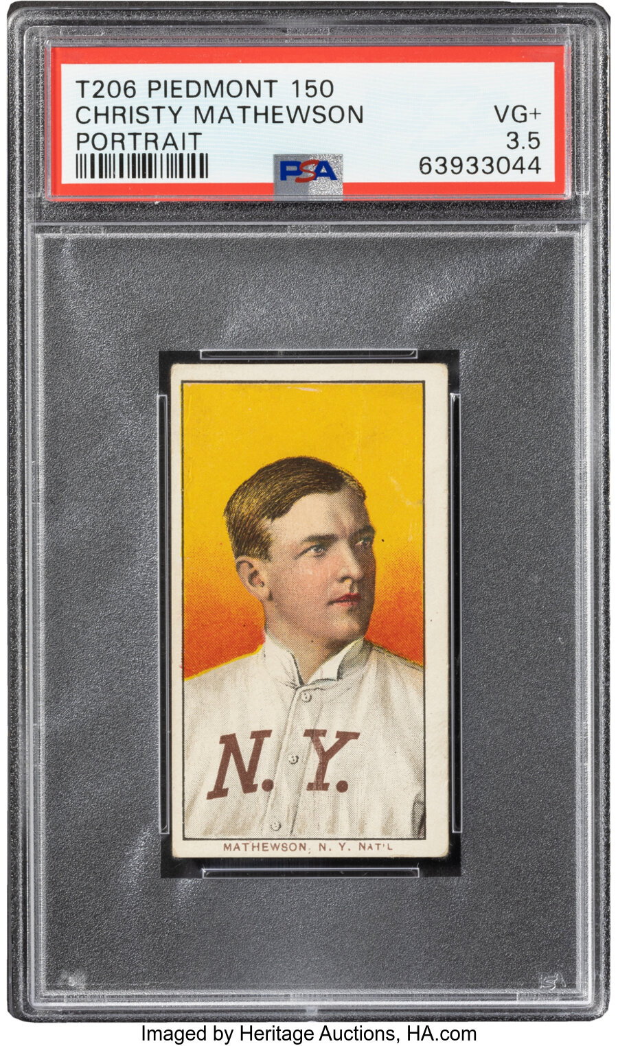 1909-11 T206 Piedmont 150 Christy Mathewson (Portrait) PSA VG+ 3.5