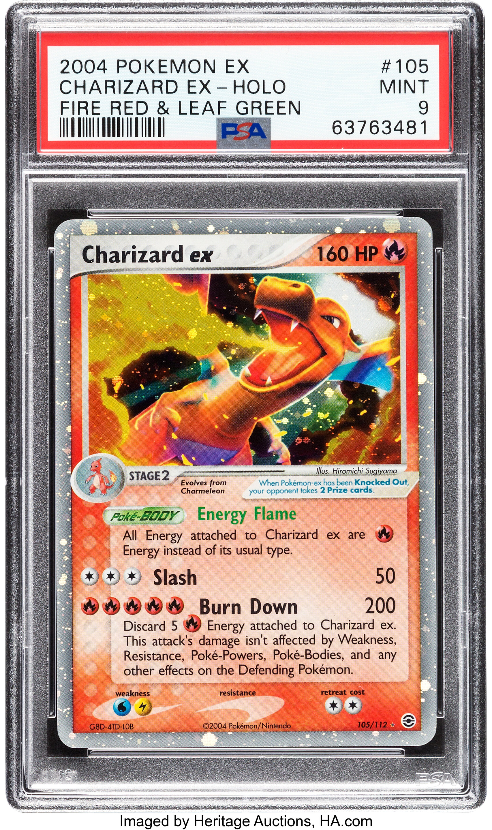 Pokémon Charizard ex 105 Ex Fire Red & Leaf Green PSA Trading Card ...