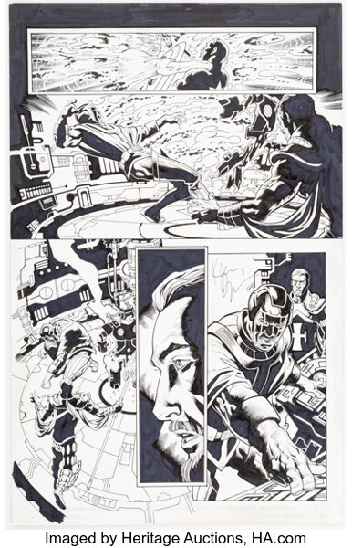 Original Comic Art:Story Page, Kieron Dwyer and Rick Remender Avengers #53 (468) Story Page 10 Original Art (Marvel, 2002)....