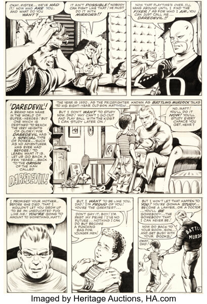 Original Comic Art:Story Page, Bill Everett Daredevil #1...