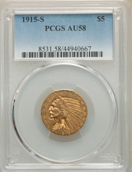 1915-S $5 58 PCGS