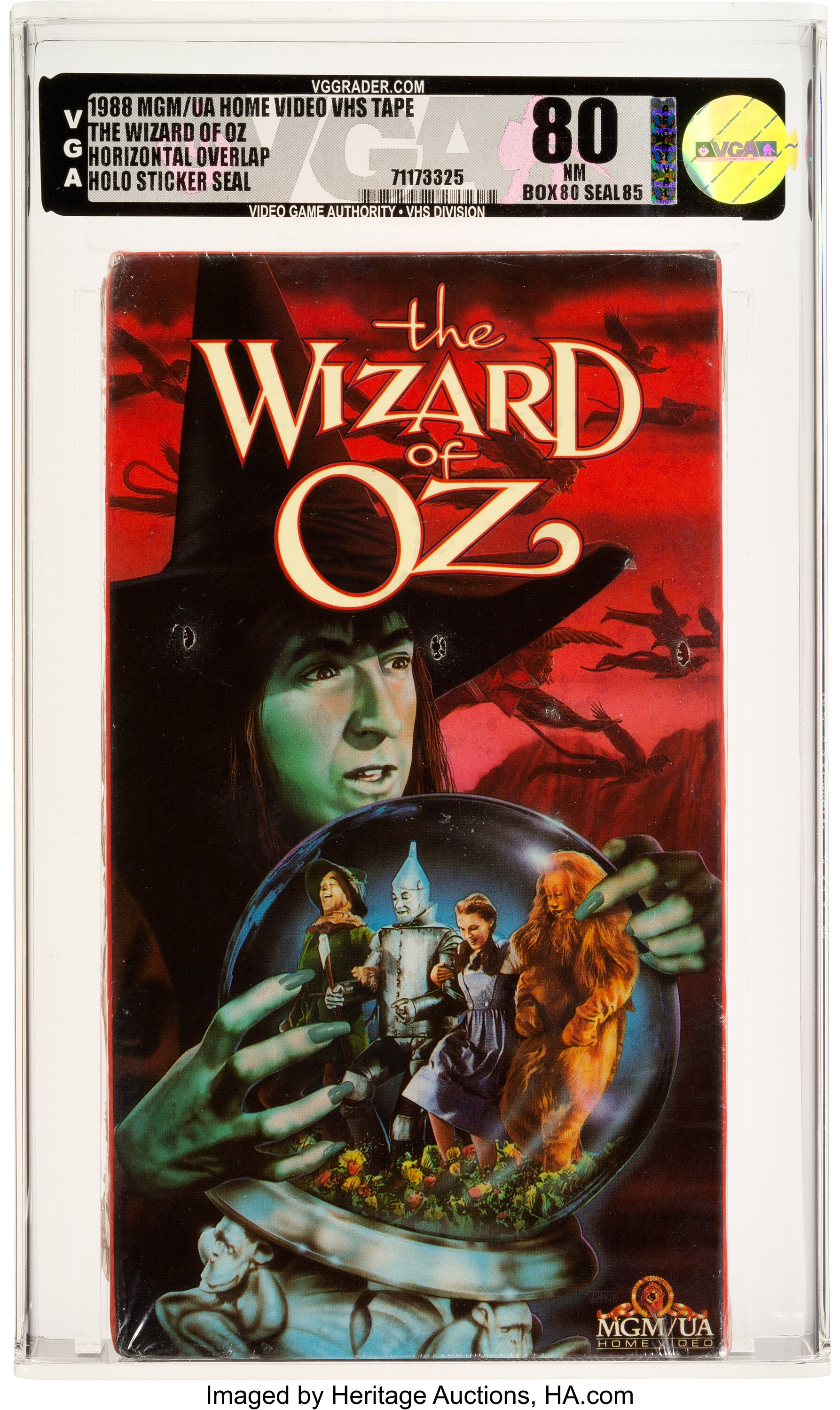 The Wizard of OZ VHS 1988 VGA 80 NM, Horizontal Overlap/Holo | Lot ...