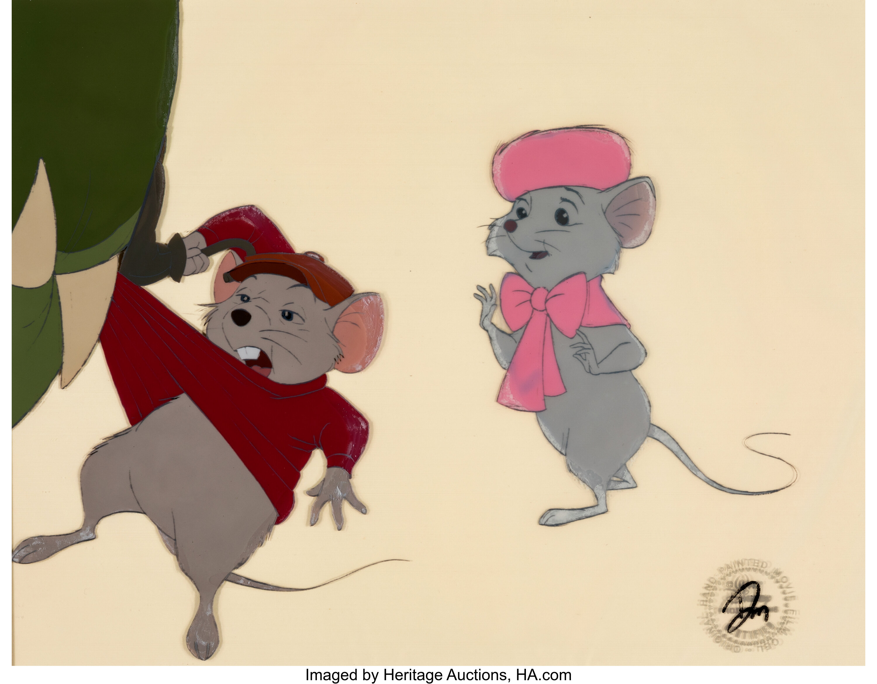 The Rescuers Bernard and Bianca Production Cels (Walt Disney, | Lot ...