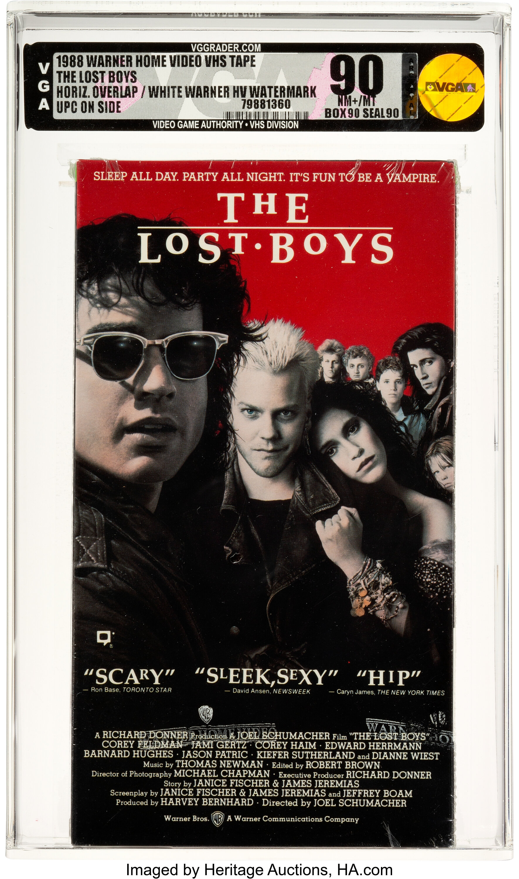 The Lost Boys VHS 1988 - VGA 90 NM+/MT, Horiz. Overlap / White | Lot ...