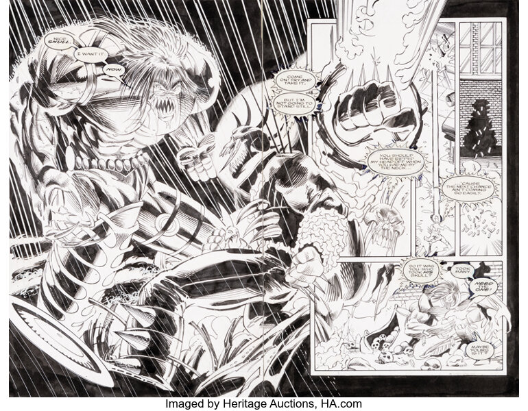 Original Comic Art:Story Page, Ron Garney and Chris Ivy Ghost Rider #46 Double Page Spread 15-16 Original Art (Marvel, 1994...