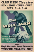 The Wolf Man Window Card (Universal, 1941).... Movie/TV Memorabilia ...