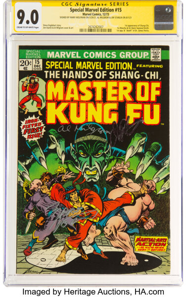 Bronze Age (1970-1979):Superhero, Special Marvel Edition #15 Master of Kung Fu - Signature Series: Jim Starlin and Others (Marvel, 1973) CGC VF/NM 9.0 Cream to...