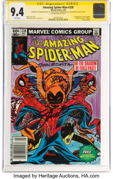 Modern Age (1980-Present):Superhero, The Amazing Spider-Man #238 - Signature Series: John Romita and Others (Marvel, 1983) CGC NM 9.4 White pages....