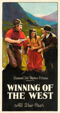 Winning of the West (Diamond Dot Western Pictures, 1910s). Fine/Very Fine on Linen. Three Sheet (41" X 78")