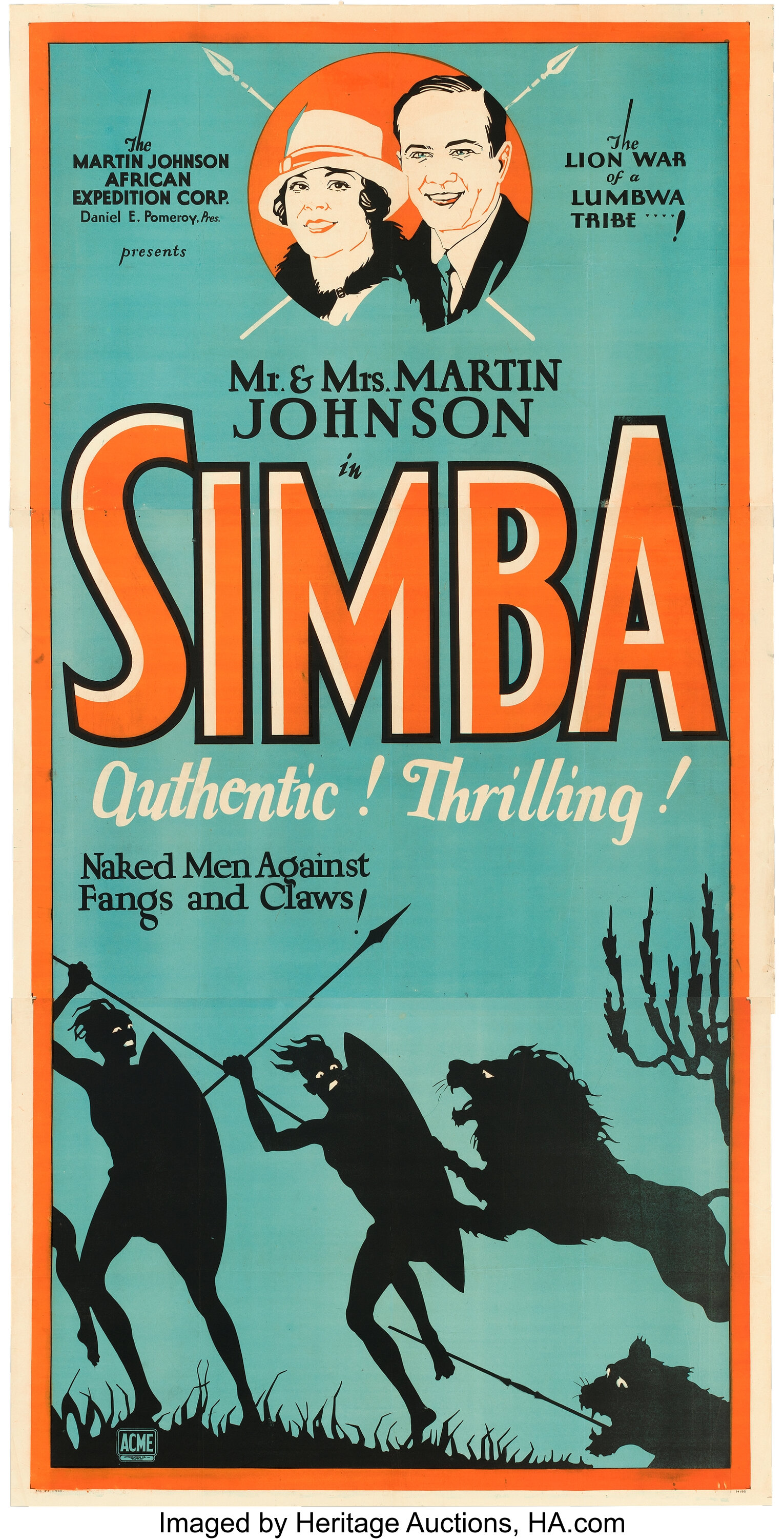 Simba The King Of The Beasts Martin Johnson African Expedition Lot