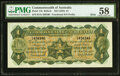 Australia Commonwealth Bank of Australia 1 Pound ND (1923) Pick 11b R23 PMG Choice About Unc 58