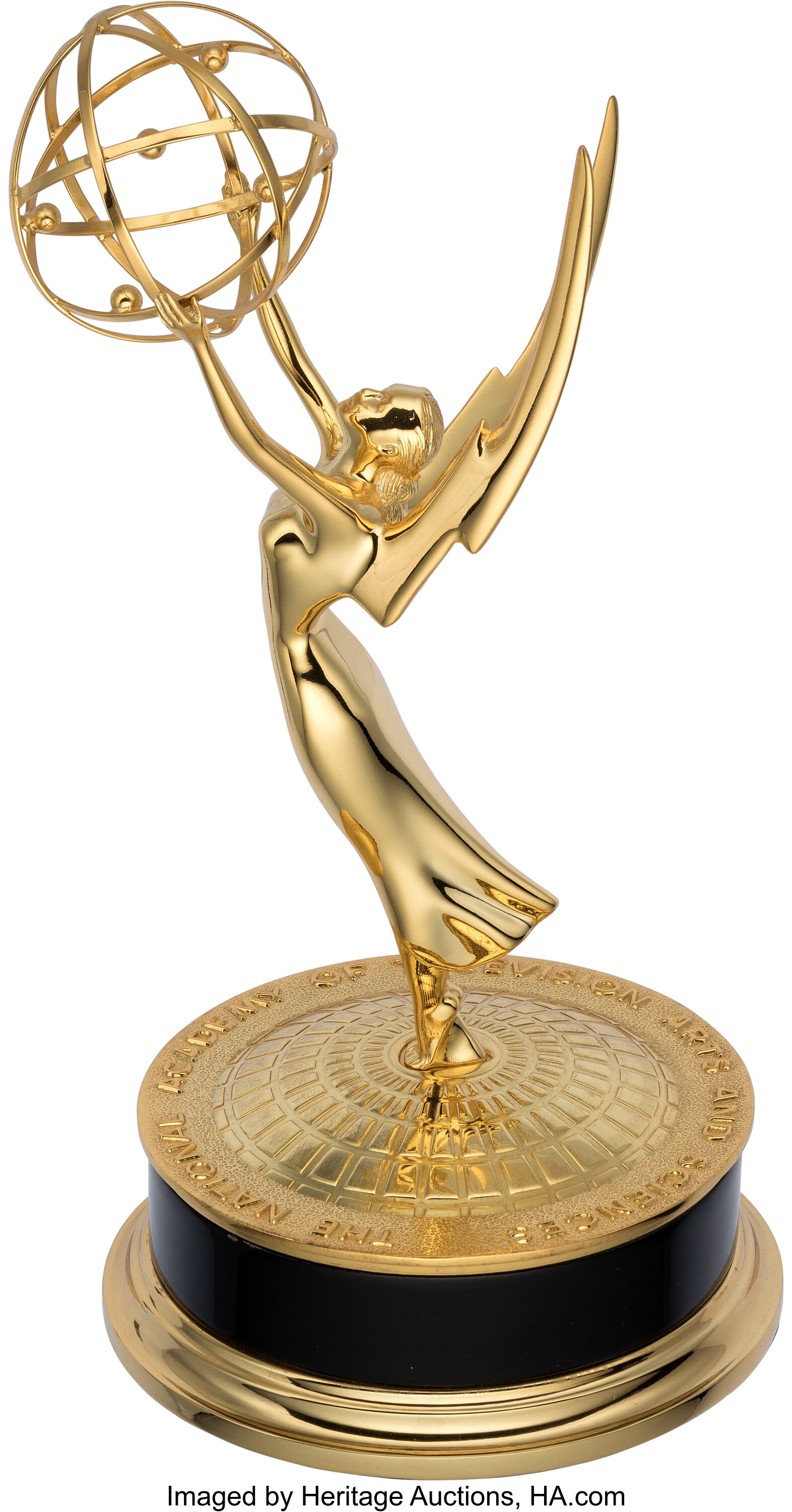 Unpresented Regional Emmy Award Trophy with Custom Case. Lot