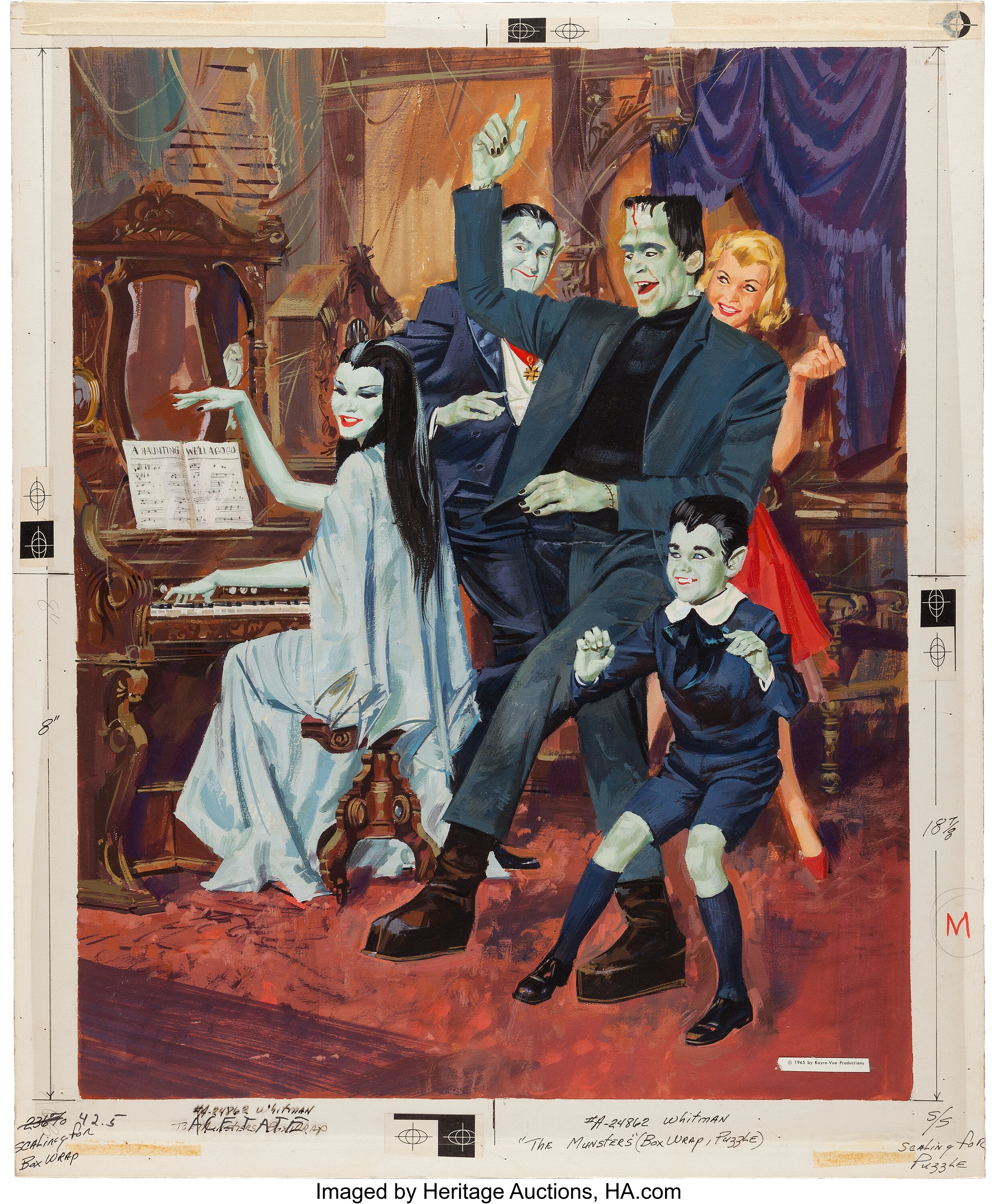 Original Cover Painting of The Munsters Dancing for a Whitman | Lot ...