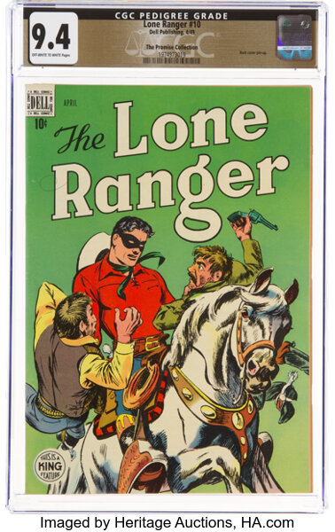 Golden Age (1938-1955):Western, Lone Ranger #10 The Promise Collection Pedigree (Dell, 1949) CGC NM 9.4 Off-white to white pages....
