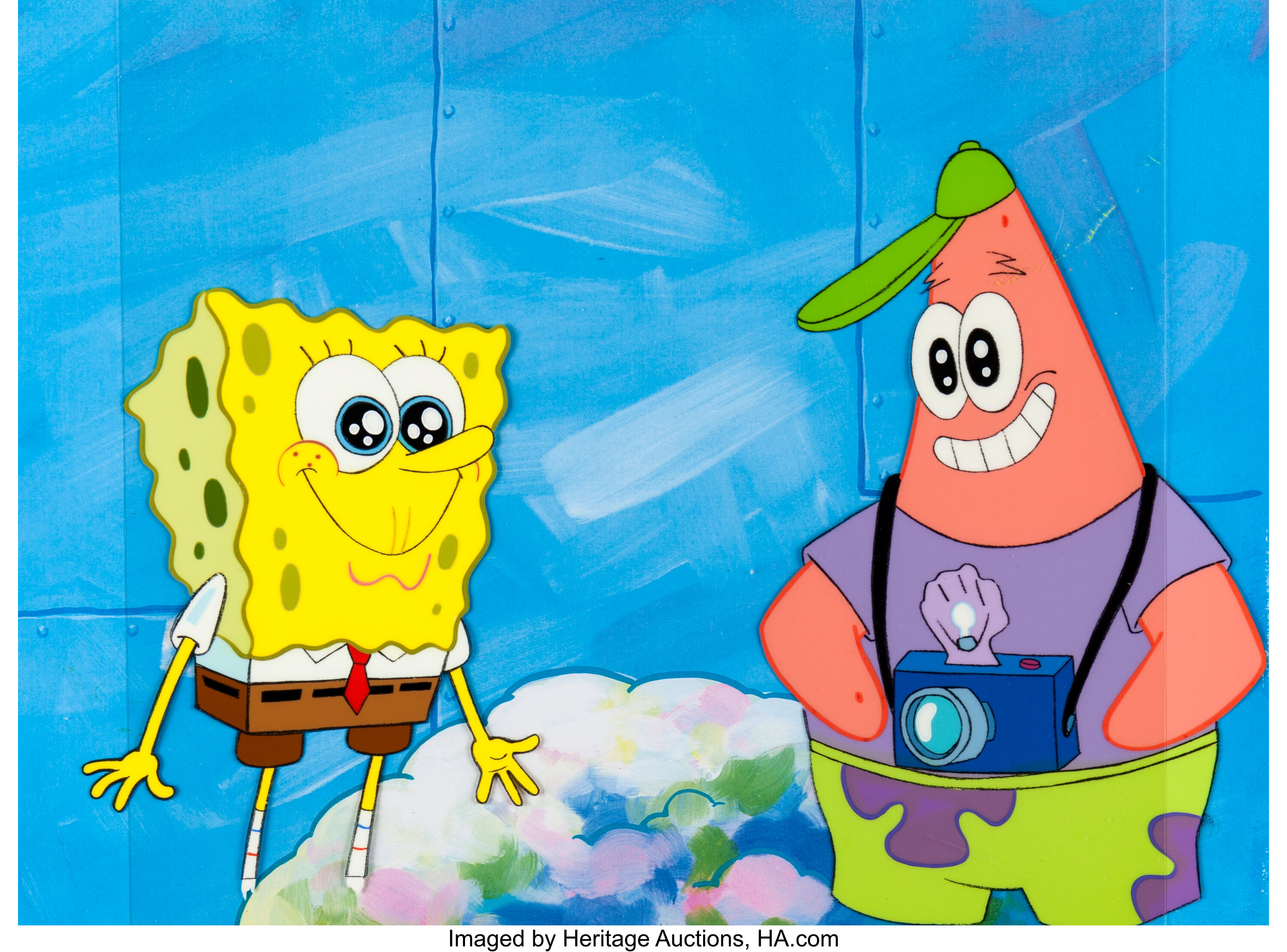 SpongeBob SquarePants SpongeBob and Patrick Star Production Cel | Lot ...