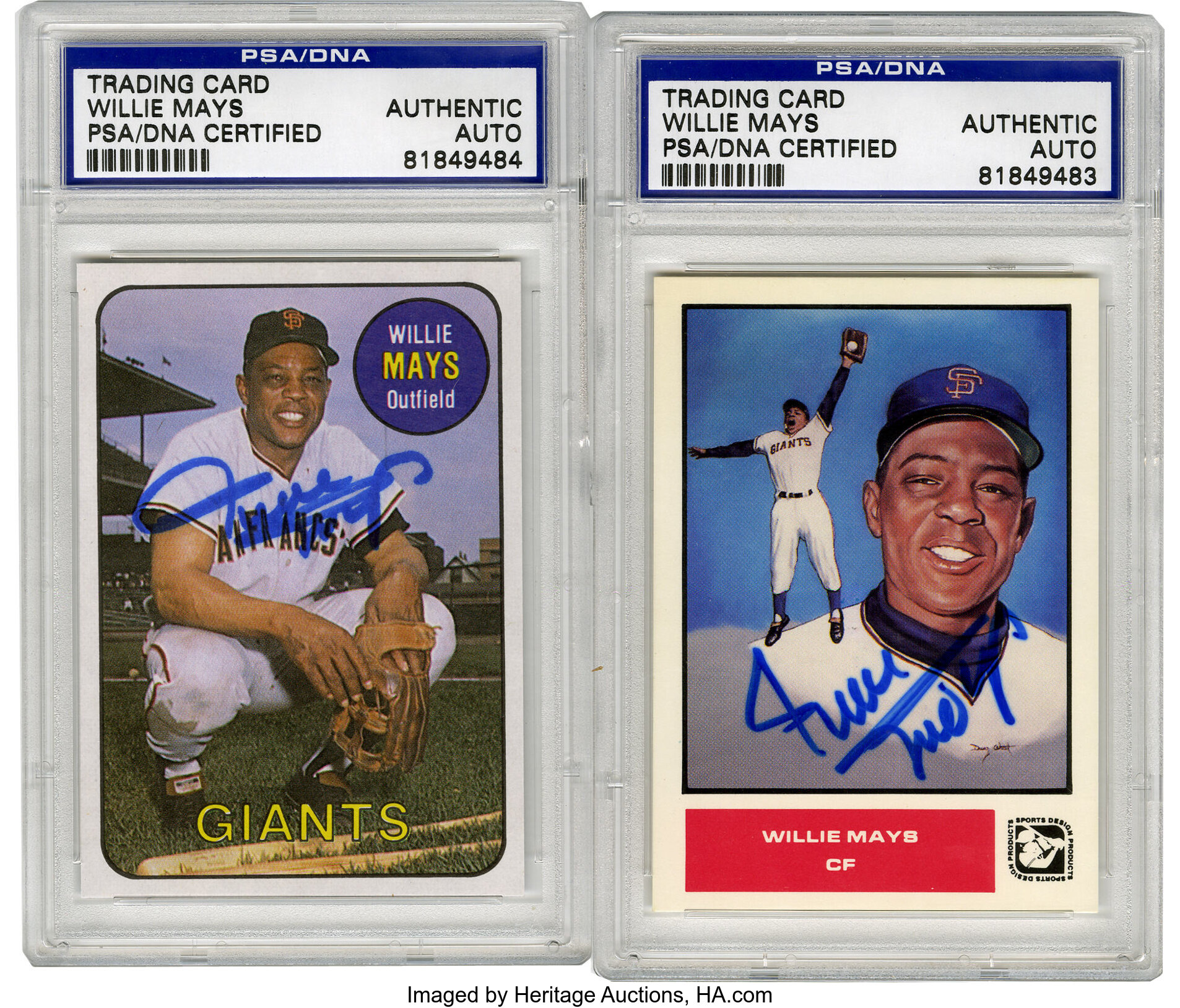 Lot - Willie Mays Autographed Baseball PSA/DNA