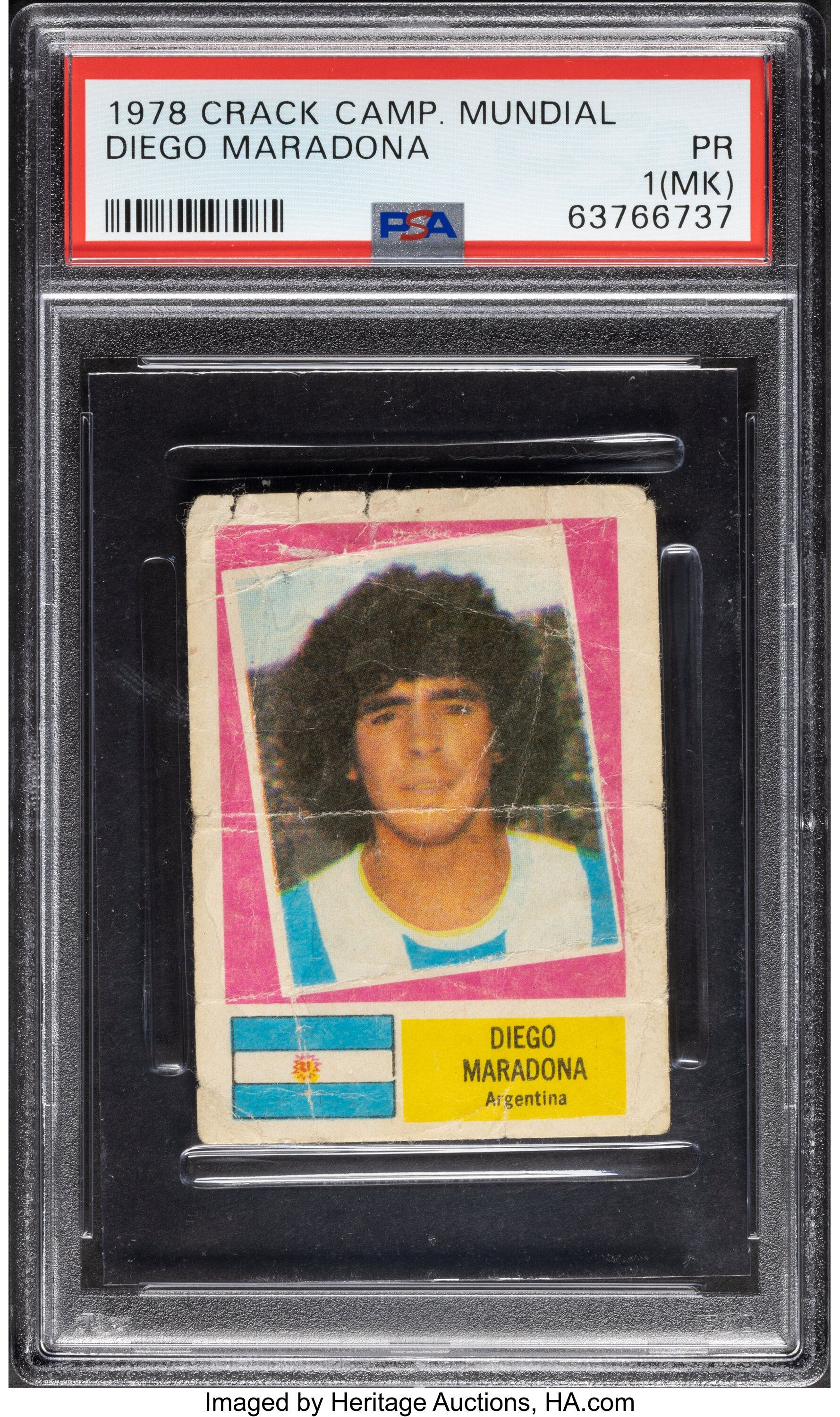 Carte Diego Maradona 1982 Reyauca Ases Mundial #54 PSA 4 - Rookie LOW POP - Très Rare