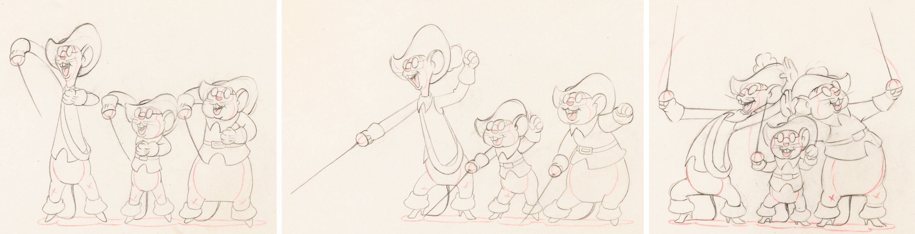 Three Blind Mouseketeers Three Mouseketeers Animation Drawing | Lot ...