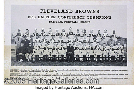 1953 Cleveland Browns Team Signed Football