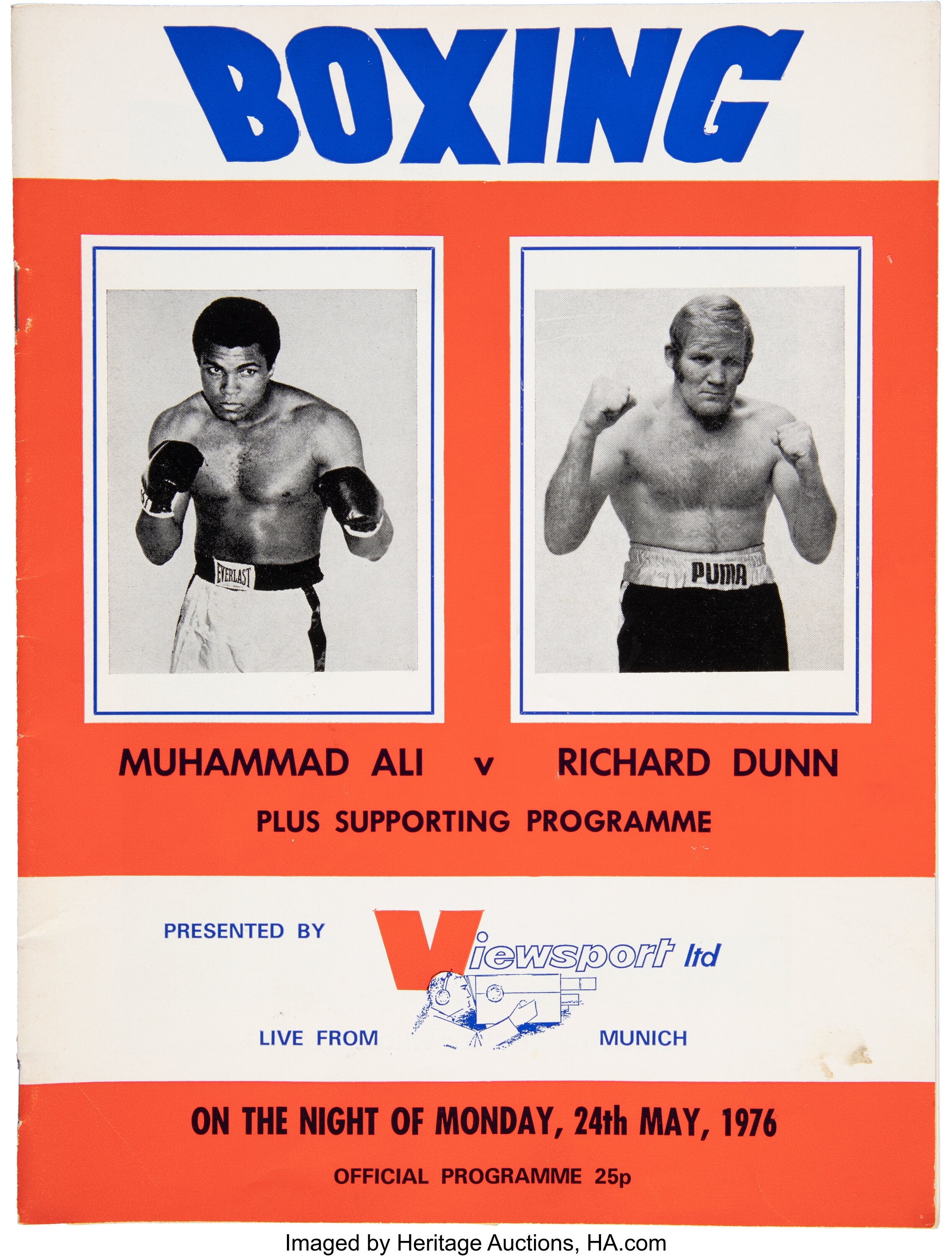 1976 Muhammad Ali vs. Richard Dunn Closed-Circuit Broadcast | Lot ...